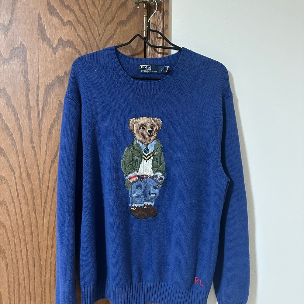 Polo by Ralph Lauren Blue Sweater with Bear